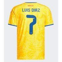 Stroje piłkarskie Kolumbia Luis Diaz #7 Koszulka Podstawowej MŚ 2026 Krótki Rękaw